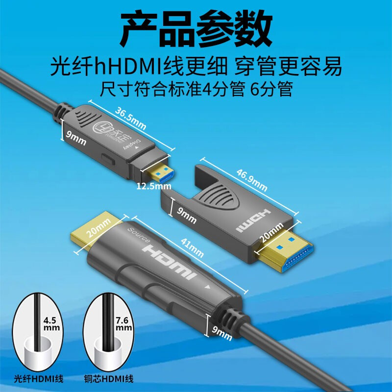 告別長線信號衰減，探索閩通HDMI高清光纖線50米新境界